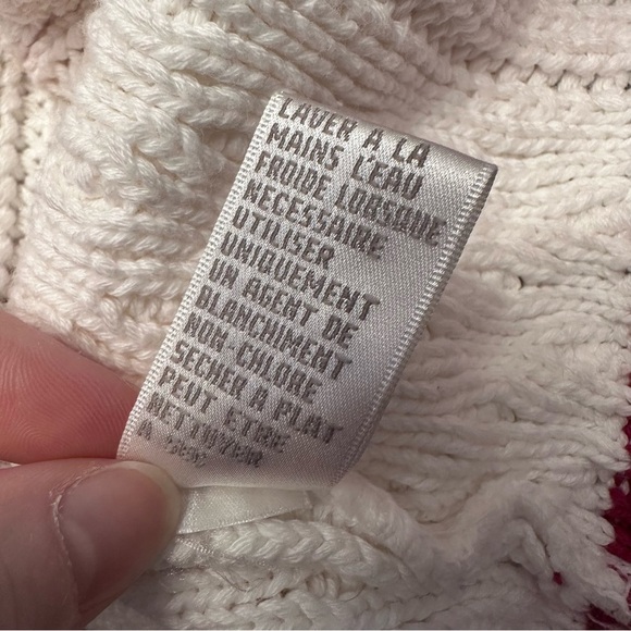 Retro Varsity Letterman White Red Cardigan Oversized Sz XL Taylor Swift Folklore - Picture 8 of 9